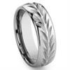 Tungsten Carbide Diamond Cut Chevron Wedding Band Ring 