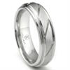 Cobalt XF Chrome 8MM Diamond Cut Ribbed Wedding Band Ring