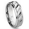 Cobalt XF Chrome 8MM Wavy Newport Wedding Band Ring