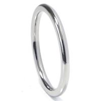 Titanium 2mm High Polish Dome Wedding Band Ring