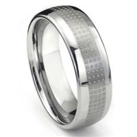 Tungsten Carbide Polka Wedding Band Ring