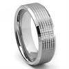Tungsten Carbide Diamond Cut Unique Wedding Band Ring