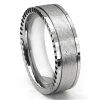 Tungsten Carbide Newport Di Seta Finish Wedding Band Ring