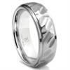 Cobalt XF Chrome 8MM Hammer Finish Wedding Band Ring