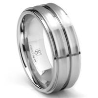 Cobalt XF Chrome 9MM Matte Finish Wedding Band Ring