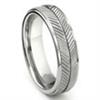 Tungsten Carbide 7MM Diamond Cut Chevron Wedding Band Ring
