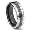 Cobalt XF Chrome 8MM Two-Tone High Polish Wedding Band Ring