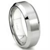 Cobalt XF Chrome 8MM Brush Finish Bevel Edge Wedding Band Ring