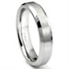 Cobalt XF Chrome 5MM Brush Center Wedding Band Ring w/ Beveled Edges