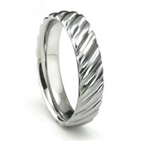 Tungsten Carbide Rope Design Wedding Band Ring