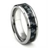 Tungsten Carbide Cosmic Riverstone Inlay Wedding Band Ring