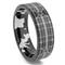 HALO Black Tungsten Carbide Flat Wedding Ring
